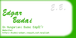 edgar budai business card